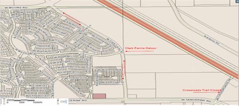 TRAFFIC ALERT: Crossroads Trail Detour