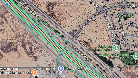 ADOT Traffic alert: Overnight ramp closures and lane restrictions on I-10 near Marana beginning March 26