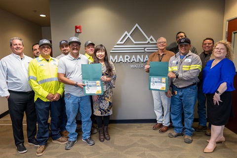 ADEQ representatives present Marana Water with VESP awards 