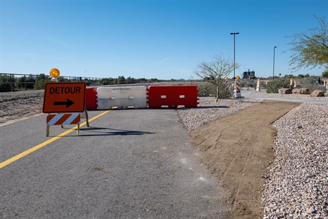 Loop detour near Gladden Farms Soccer Fields