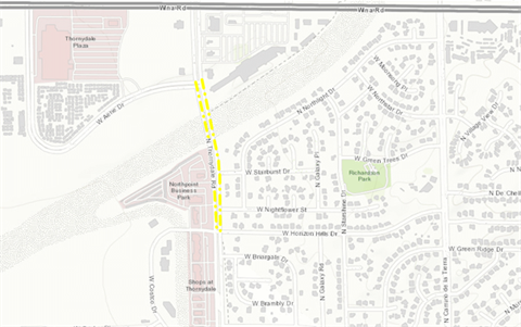 Traffic Alert: Thornydale Road at Hurvie Davis Bridge/CDO Wash