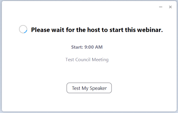 Please wait for the host to start the webinar screen