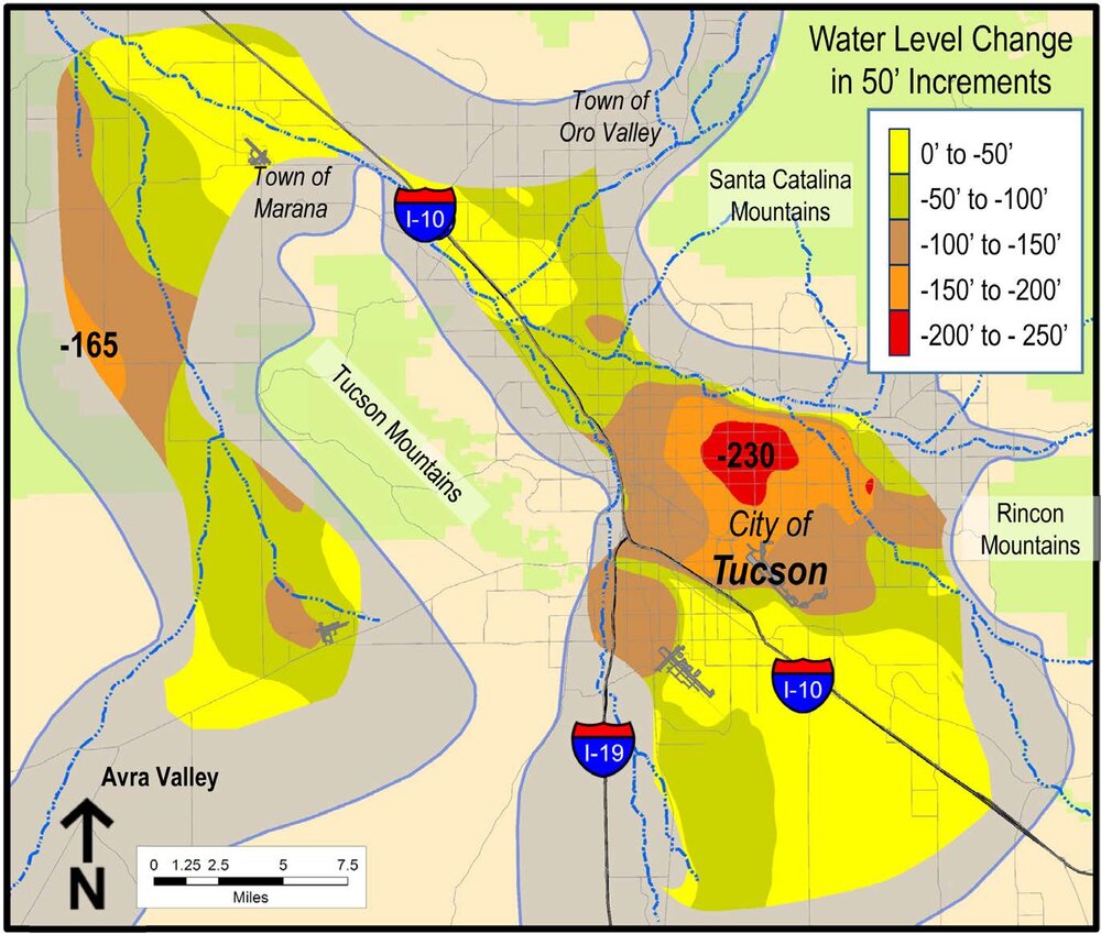 Aquifer Water Level Changes, 1940-1998