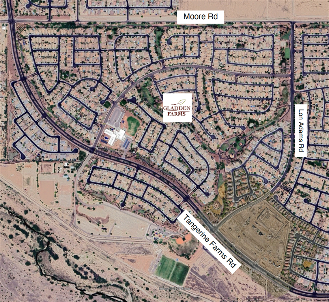 Gladden Farms crack seal operations map