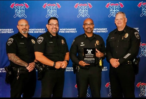 Marana Police Command Staff with NWFD award