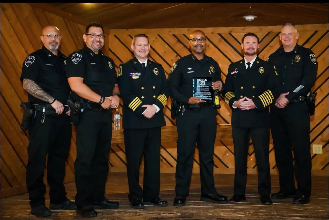 Marana Police with Northwest Fire District leadership during awards ceremony